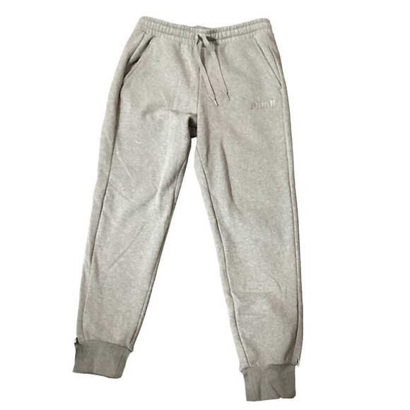Puma Men's Fleece Jogger Sweatpants Gray Sz L #86G - Picture 2 of 8